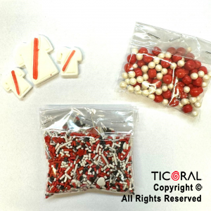 SET DECORACION COMESTIBLE RIVER FORMITAS-SPRINKLERS-PERLAS 40 GR X 3